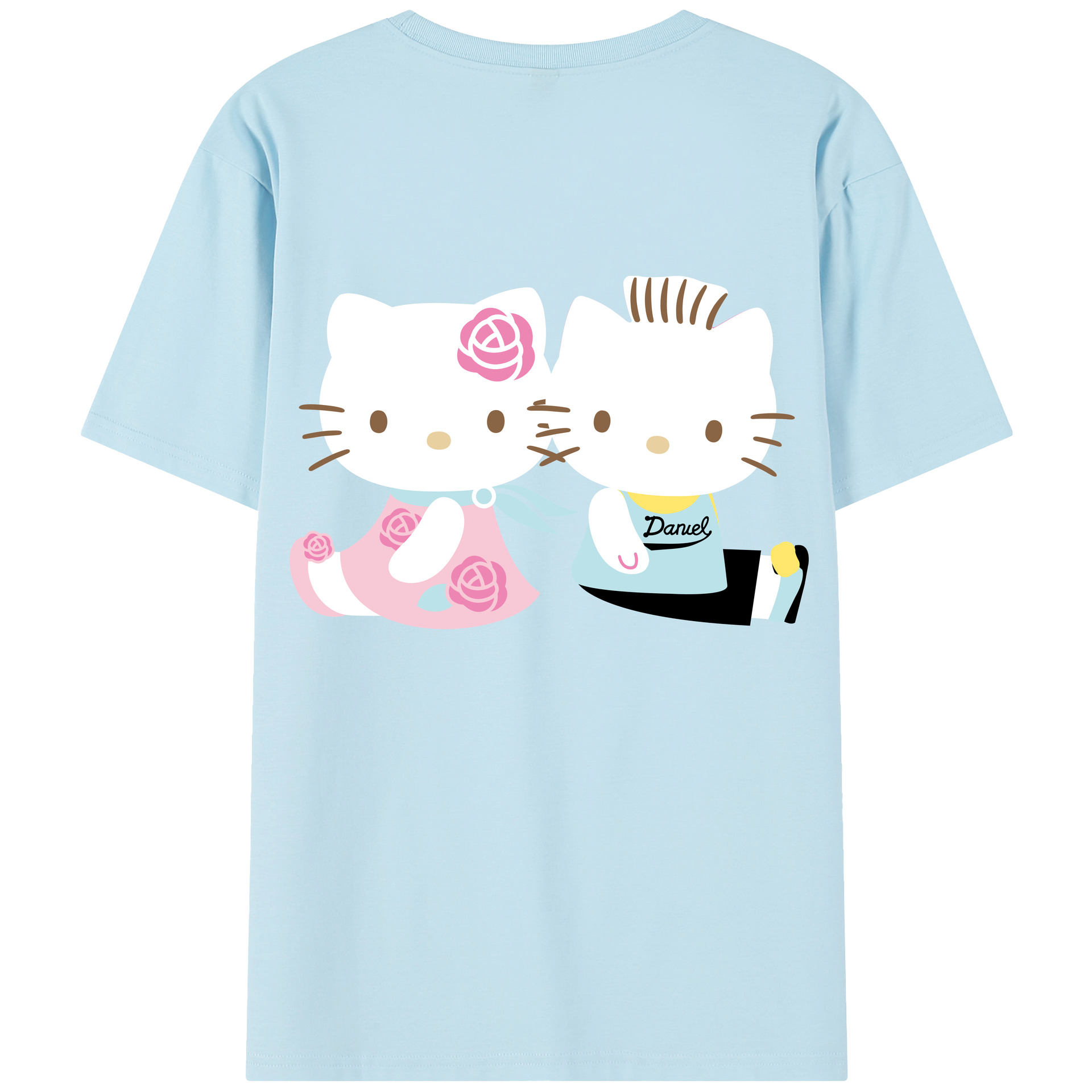 （画像用） Hello Kitty ハローキティ 綿100％半袖Tシャツ（背面プリント）